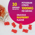 Potassium Citrate 1000mg Gummies, Potassium Supplement for Adults Women & Men, Support Leg Cramps & Muscle Health, 60 Chewables...