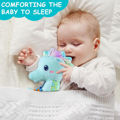 Baby Toys 0-6 Months,Infant Musical Stuffed Animals Soft Toy with Bright Colors,Crinkle Sound Paper, Multi-Textures & Rattles,Baby Newborn Toys fo...