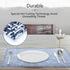 DACHUI Placemats Set of 6, Linen Look Woven Place Mats, Water Resistant, Heat Resistant, Washable, Durable Table Mats (Blue)...