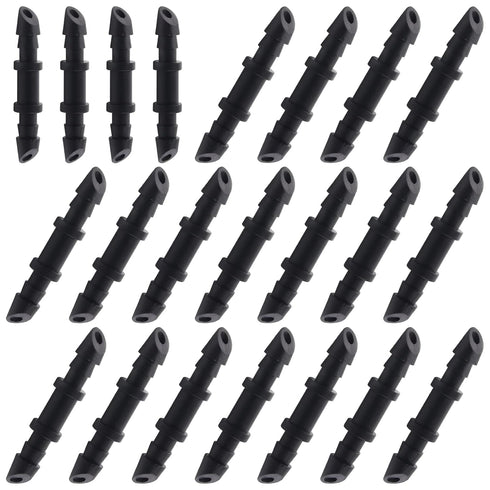 60Pcs 1/4 Inch Drip Irrigation Coupling Fittings Straight Coupling Barbed Connector for 4/7mm Tube Drip Irrigation Watering System...