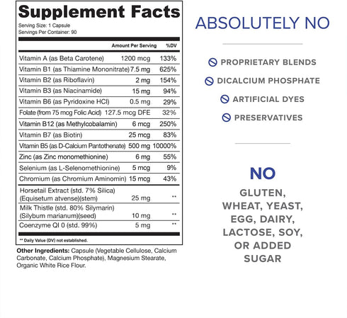 Acne Pills for Teens & Adults | Clear Skin Supplement, Vitamins for Hormonal & Cystic Acne, 90 Caps...