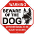 Warning Beware of Dog Sign 10 x 10 Inches - Rust Free Aluminum Dog Warning Signs, Not Responsible for Injury Or Death Warning Dog Sign for Home, B...