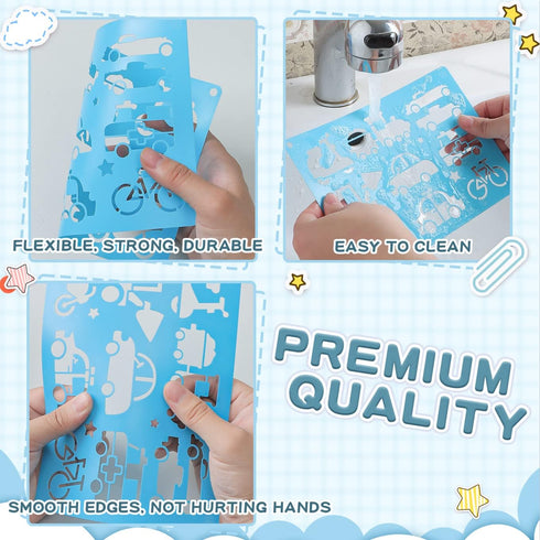 40pcs Plastic Drawing Stencils Set, Stencils for Kids with Over 400+ Different Patterns are The Gift for Boys and Girls...