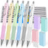 Tomorotec Mechanical Pencils Set 6PCS Pack School Office Supplies with Erasers Lead Cap Eraser Refills, 0.5 mm HB Lead Pencil for Writing Sketchin...