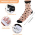 6 Pairs Sheer Ankle Socks Women Lace Heart Ruffle Socks Summer Ultra Thin Transparent Socks See Through Frilly Socks Clear Tulle Mesh Socks for Wo...