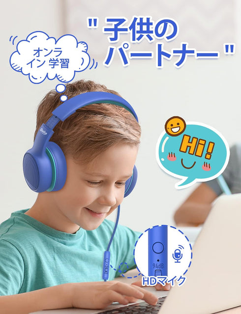 gorsun Premium A66 Kids Headphones with 85dB/94dB Volume Limited, in-line HD Mic, Audio Sharing, Foldable Toddler Headphones, Adjustable, Children...