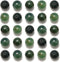 NCB 200PCS 8mm Natural Green Moss Agate Gemstone Round Spacer Loose Beads for Jewelry Making with Crystal Stretch Cord (Green Moss Agate, 8mm 200B...