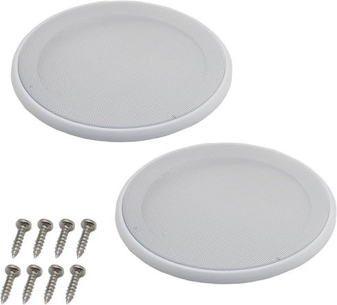 2pcs Round Ceiling Speaker Grill Covers for 8 Inch Speaker with Screws(White)......