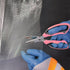 Scissors Heavy Duty 8'', Carpet Scissors, Multipurpose Scissors with Protective Cover, Stainless Steel Serrated Blades, Easy Cutting Cardboard, Le...