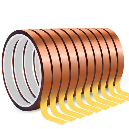 10 Rolls Heat Resistant Tapes for Sublimation, 10mm X 33m 108ft Heat Press Tape for High Temperature Heat Transfer for Sublimation on Coffee Mugs,...