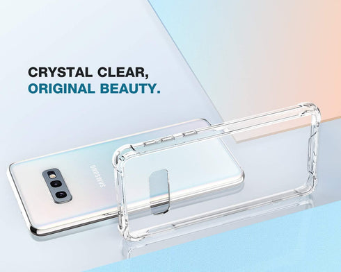 KIOMY Clear Case for Samsung Galaxy S10E, Shockproof Bumper Protective Cover with Airbags Corners Hybrid Design Hard PC Back with Flexible TPU Fra...