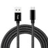 Vortex PD10GB3A-2-2-BLACK Type-C Data Cable 3A fast charging USB3.2 universal Mobile phone Tablet Nylon braid USB charging cable (2 pcs pack)(BLAC...