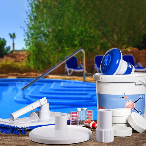 Tuanse Pool Skimmer Vac Plate and 1-1/2 Inch Pool Spiral Wound Vacuum Hose Cuff Compatible with Skimmer SP1106, Hayward Swimming Pool Skimmer Bask...