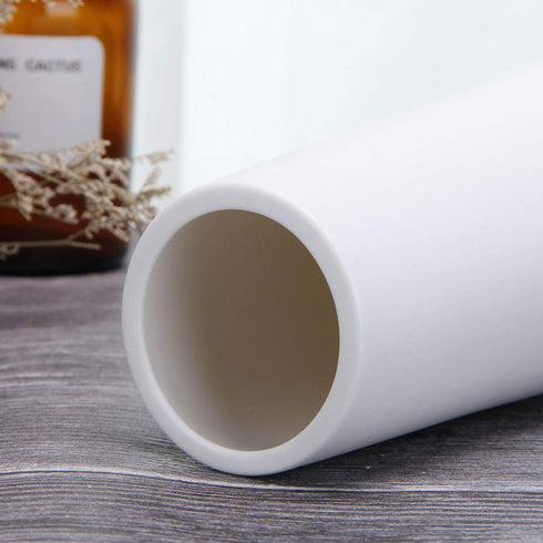 VanEnjoy 7" High Desktop Minimalist White Ceramic Vases Home Office Decoration Frosting Finish Vase...