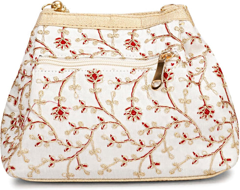 Potli Bag for Women, Evening Bags for Women Handbags, Embroidered Indian Ethnic Potli Bag for Women...