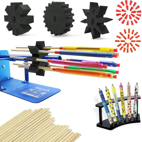 Riomh Epoxy Pen Turner Attachment, Glitter Pen Adapter for Holding Pens on Turner Machine, Sublimation Pens blank Turner Kit to Make Customized Pe...