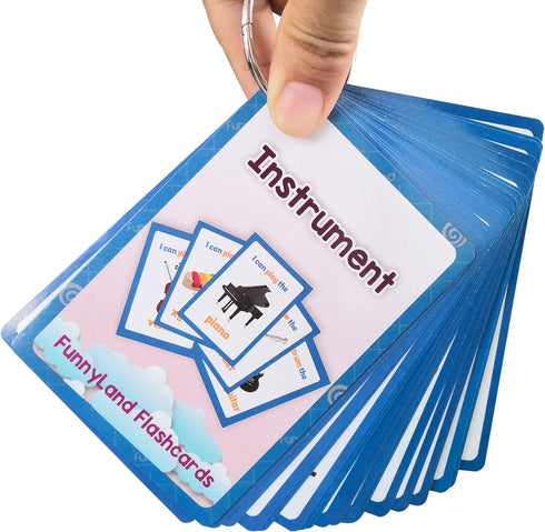 20PCS/Set Instrument Kids Gifts English Flash Cards Pocket Card Educational Learning Baby Toys for Children Pre-Kindergarten...