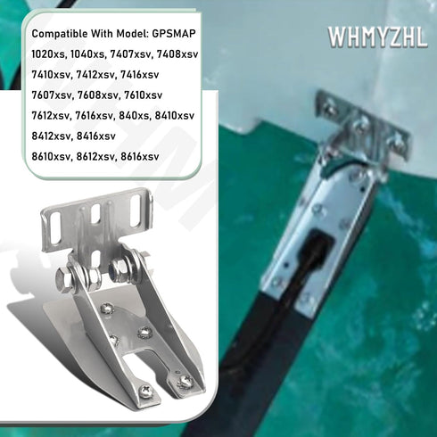 010-12006-11 Heavy Duty Transom Mount with Spray Sheild Compatible with Garmin Echo/EchoMap/GPSMAP/GT 4pin/8pin/12pin Transducer...