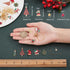 SUNNYCLUE 1 Box DIY 10 Pairs Christmas Enamel Charms Earring Making Kit Jingle Bell Charms for Jewelry Making Rhinestone Christmas Charms Snowflak...