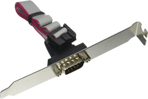 C2G Legrand DB9 Male Serial RS232 Expansion Port Bracket, Gray PC Adapter with Motherboard Bracket, 16 Inch Serial Expansion Port Bracket, 1 Count...