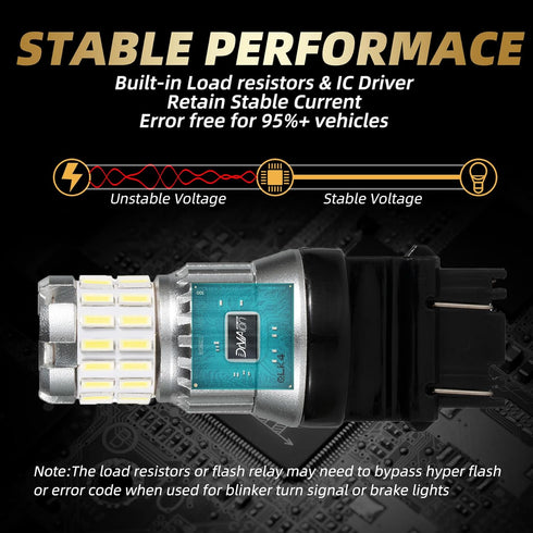 3157 Led Bulb,Reverse Light Bulb,Car Accessories Super Bright Low Power 3157 4157 3057 3156 LED Bulbs with Projector,Brake Stop Tail,Led Tail Ligh...