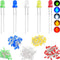 250PCS LED Diode 3mm LED Light Emitting Diode 2pin RoundIn-line LED Bead Assembly Mix Color (Red, Yellow, Blue, Green and White 5 Colors)...