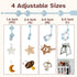 Pacifier Holder Clip for Baby: Toy Safety Straps 4pcs, Silicone Pacifier Strap for Boy Girl, Adjustable Baby Stroller Accessories for High Chairs,...