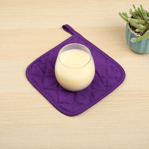 100% Cotton Potholders Kitchen Everyday Basic Terry Pot Holder Heat Resistant Large Coaster Hot Pads Kit Trivets Set for Cooking and Baking Set of...
