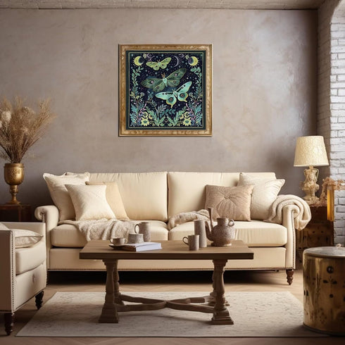 Xinpinzhou Moth 11ct Cross Stitch Kits, 11 CT Funny Pre Printed Counted Stamped Cross Stitch Embroidery Needlepoint Needlework Patterns Kits for B...