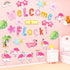 HOWAF 56pcs Flamingo Cutouts, Hawaii Flamingo Themed Welcome Paper Cut Outs with Dot Glues for School Classroom Bulletin Board Decoration, Summer ...