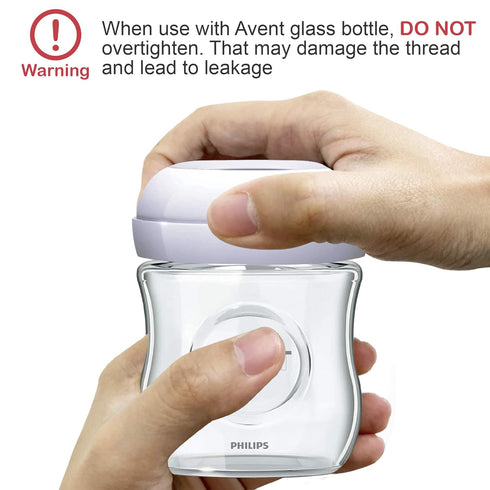 Replacement Screw Ring Compatible with Philips Avent Natural Bottles, PP or Glass Bottles; Not for AntiColi Nipple, Made by Maymom; Replace Avent ...