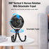 Baby Stroller Fan, Portable Fan 5200mah with LED Lights, Clip on Fan for Baby, Mini Desk Hanging Fan Battery Rechargeable Personal Fan for Strolle...