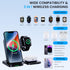 Wireless Charging Station, 3 in 1 Wireless Charger Stand, Foldable Wireless Charging Dock for iPhone14/13/12/11/Pro/Max/XS, Fast Charging Dock for...