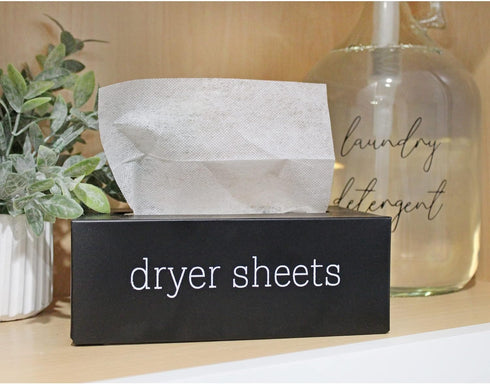 AuldHome Farmhouse Dryer Sheet Dispenser (Black); Countertop Enamelware Fabric Softener Sheet Holder for Laundry Room...