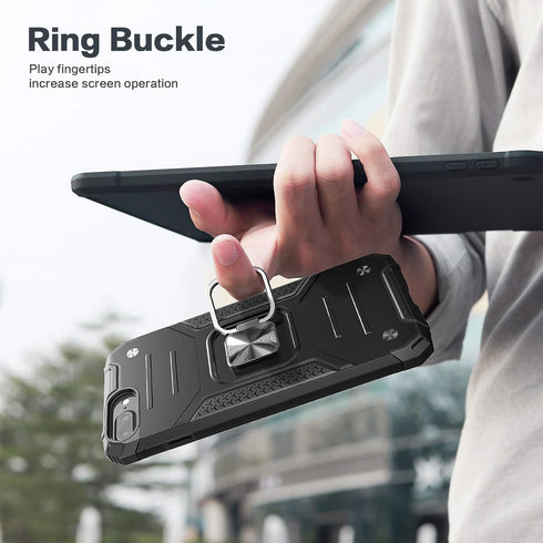 for iPhone 8 Plus Case with Screen Protector,Shock Absorption Drop Test Cover with Car Mount Kickstand Lightweight Protective Phone Case for iPhon...