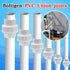 4pcs 1 inch PVC Unions, 1inch PVC Union Coupling, 1 inch PVC Union Joints with Socket x Socket Connection Port, Slip X Slip PVC Unions, for Swimmi...