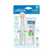 Dr. Brown's Infant-to-Toddler Training Toothbrush Set, Mint Elephant with Fluoride-Free Strawberry Baby Toothpaste, 0-3 Years...