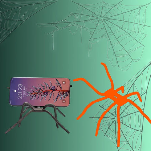Octo-Grip Spider Phone Holder - Flexible Full-Range Adjustment, Suitable for Various Settings, Compatible with Major Smartphones, Orange...