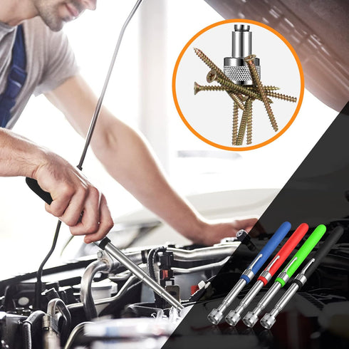 4 Pcs Telescoping Magnet Pickup Tool Extendable Magnetic Sticks Pick up Grab Tool for Men Practical Gifts for Dad, Husband, Father's Day, Valentin...