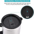 GOTOTOP Car Heating Cup 12V 450ML Electric Car Kettle Portable Stainless Steel Cigarette Lighter Heating Drinking Cup Heated Travel Mug Electric T...
