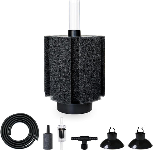 50-60 Gal Aquarium Sponge Filter with Ceramic Media and Bubble Diffuser Quiet Fish Tank Filters fit for Fry Breeding Shrimp Betta Fish Tank...