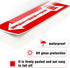 Fire Extinguisher Sign with Down Arrow, Safety Stickers, 15 Pack 4" x 12" Fire Extinguisher Signs Stickers, Durable Self Adhesive Decals, Weatherp...