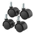 Trash Can Mobile Attachable Wheels Replacement for 8 Gallon to 23 Gallon iTouchless Trash Cans, for Stainless Garbage Can Wheels Parts - 4 Pcs...