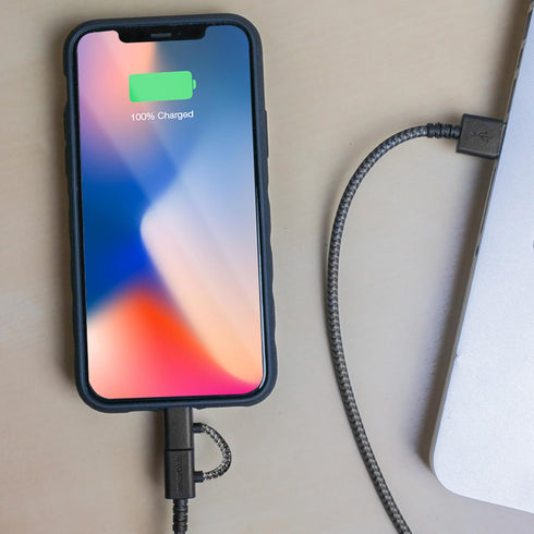 Smartish USB-C to Lightning Cable for iPhone 15/14 - Crown Joule - 6 Foot Universal Fast Fabric Wrapped Charging Cable - Apple MFi Certified for i...