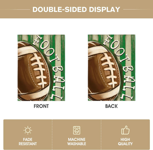 AVOIN colorlife Watercolor Stripes Football Garden Flag 12 x 18 Inch Double Sided, Sports Game Yard Outdoor Flag...