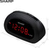 Sharp Small, Space-Saving Digital Alarm Clock – Compact Bedside Clock with Large Red LED Display, Easy Top Button Controls, Snooze, and Battery Ba...