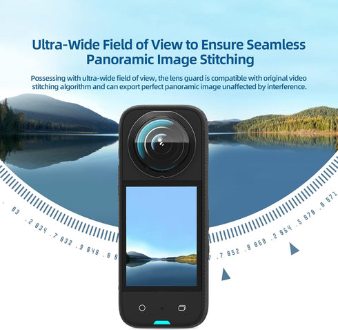 Lens Guard Protector Cover for Insta360 X3 Panoramic Action Camera, 2PCS Lens Cap Protective Accessoris...