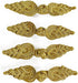 4-Sets 3-1/4" Vintage Fabric Frogs Closure, Chinese Frog Closure, Braided Frog, TR-12247 (Gold)...