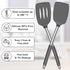 Silicone Cooking Spatula Turner, Heat Resistant Large Silicone Slotted Spatula Solid Spatulas for Nonstick Cookware, BPA Free Black Silicone Kitch...