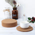 Boao 6 Pcs 6 Inch Round Absorbent Cork Coasters Wooden Cork Plant Coasters for Home, Drinks Coffee Table Dining Wooden Table Desk...
